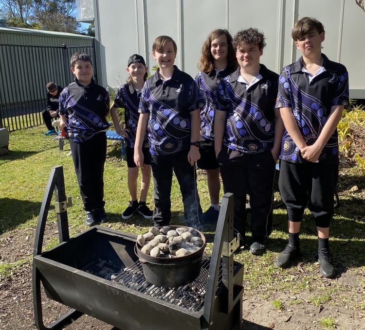 Inclusive students cooking damper