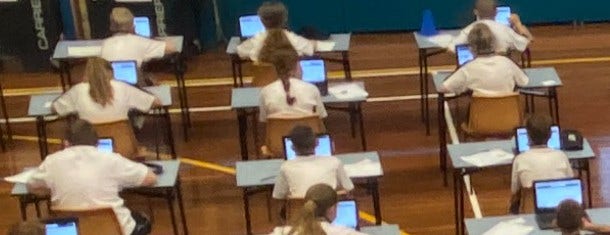 Students sitting an exam